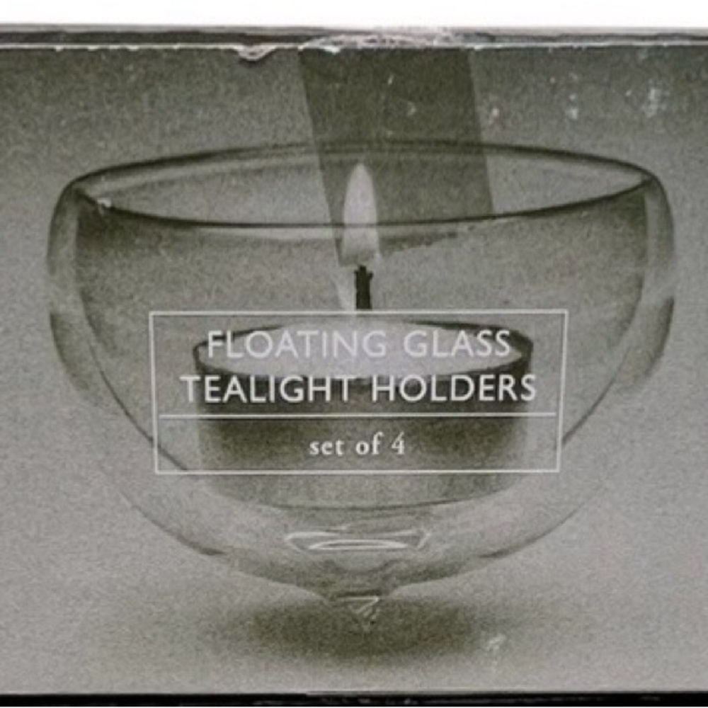 Illuminations Glass floating tea light holders - 2 boxes of 4